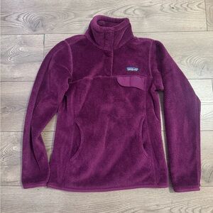 Patagonia Deep Purple Snap-T Synchilla Fleece Jacket Snap Closure Size XS